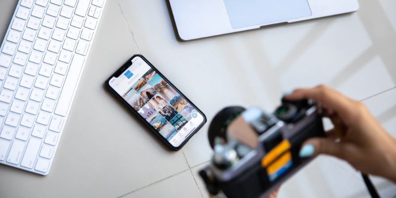 Scheduling and publishing business content on social media for audience engagement.